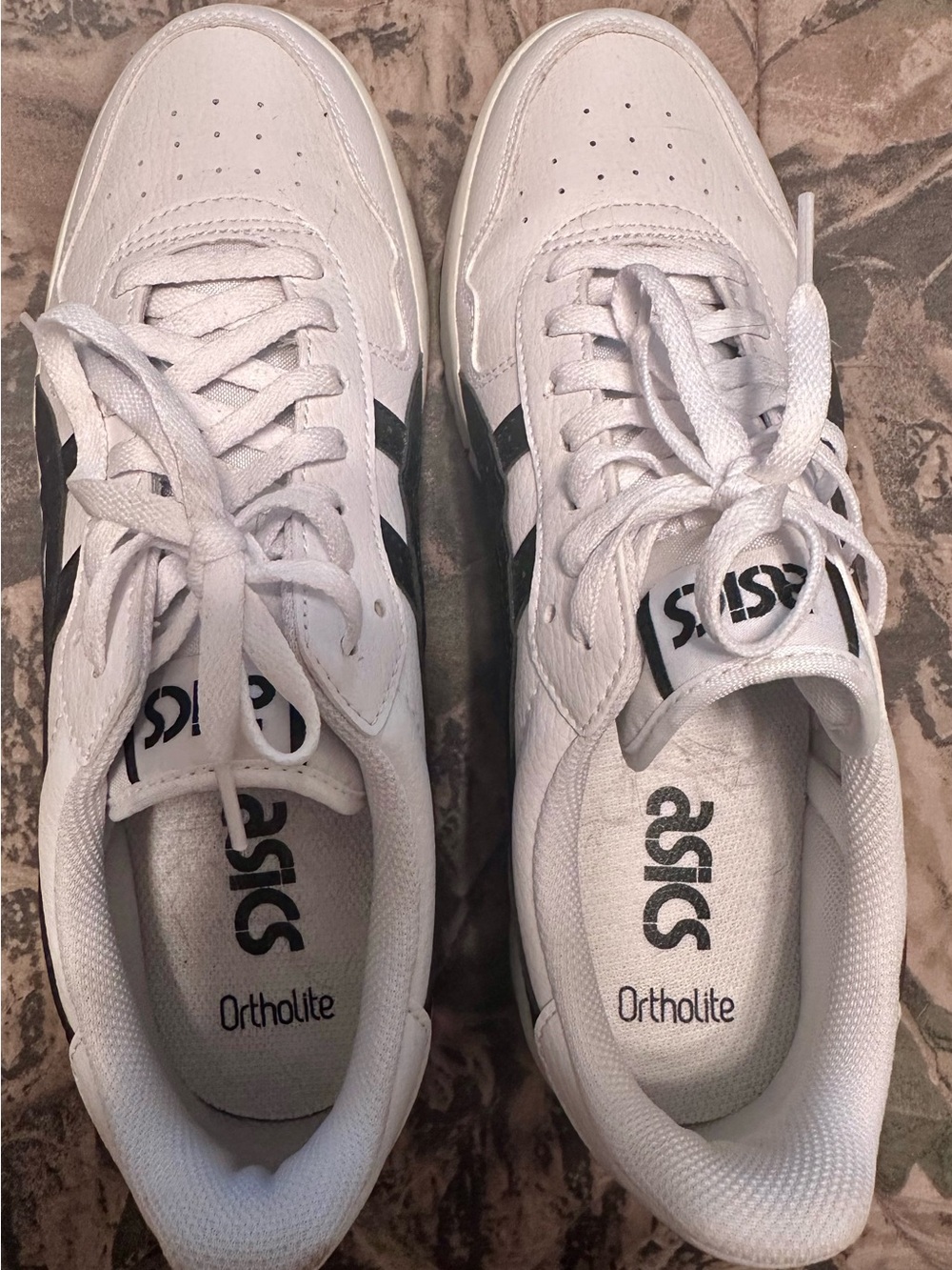 ASICS White Athletic Sneakers with Black Accents